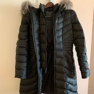 Dawn Levy down coat with real fur trim